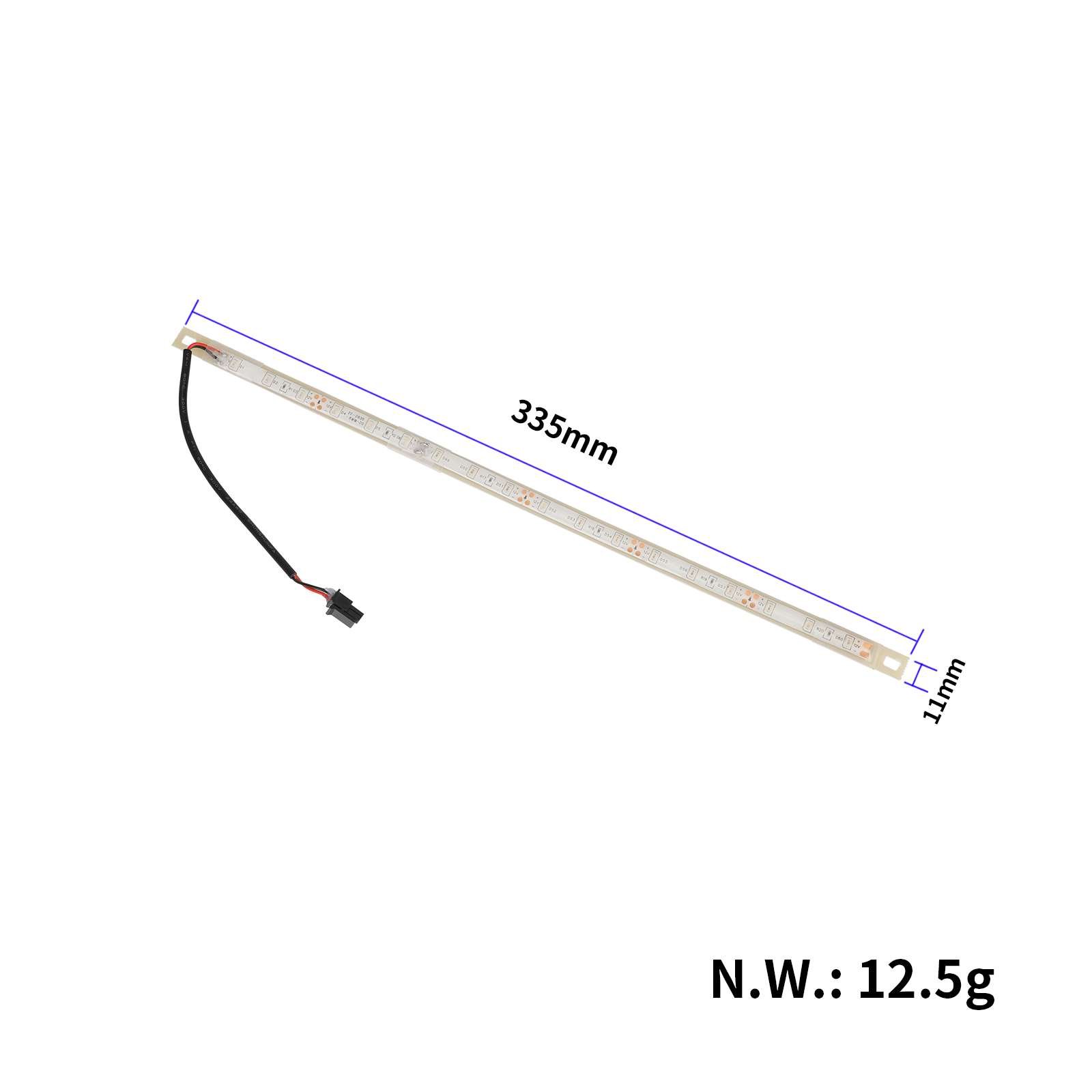 Lumină laterală LED albastră monocromă, 1 buc., pentru Kukirin G2 Master
