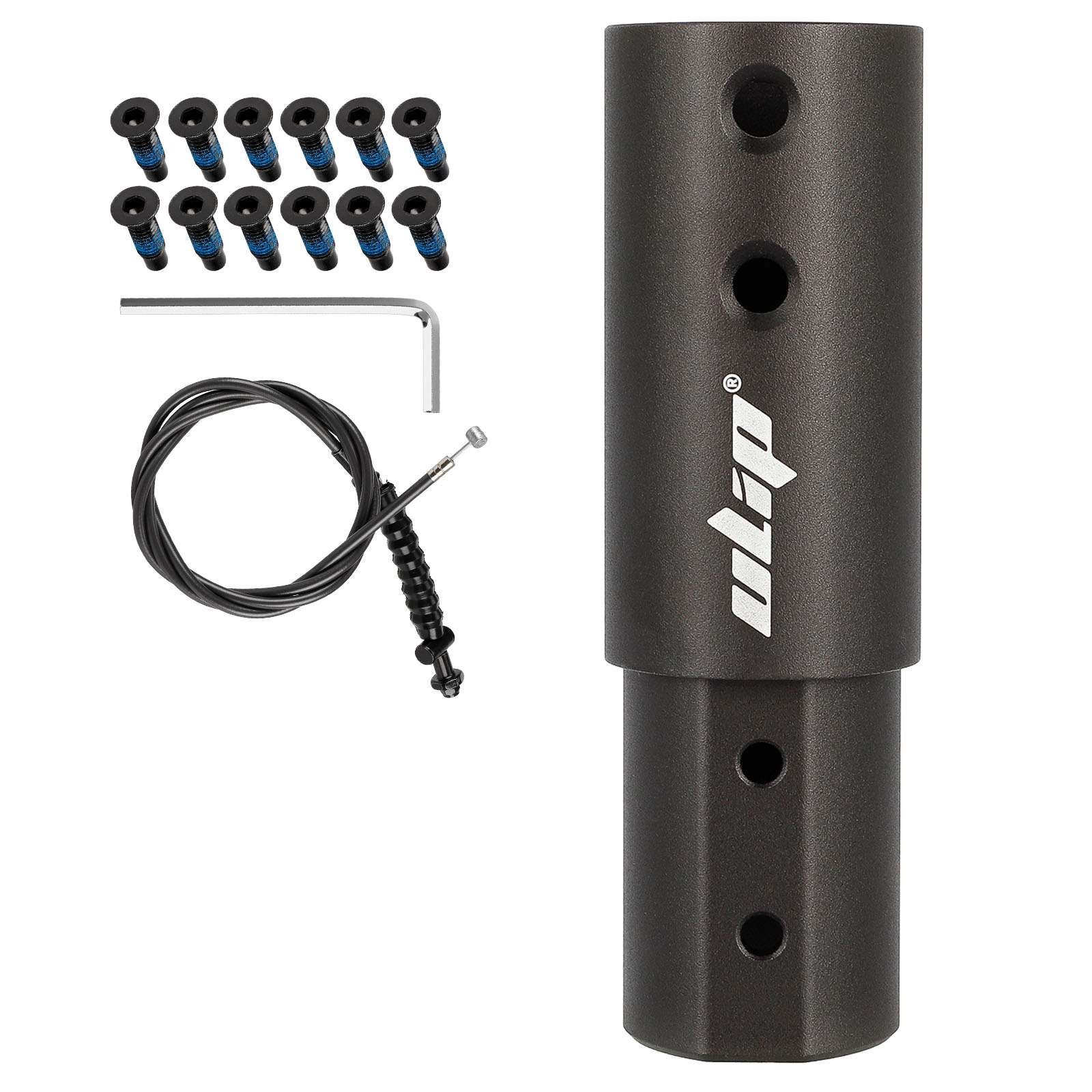 Prelungitor de pipă de ghidon din aluminiu, gri, cu cablu, pentru Segway Ninebot Max, Ulip