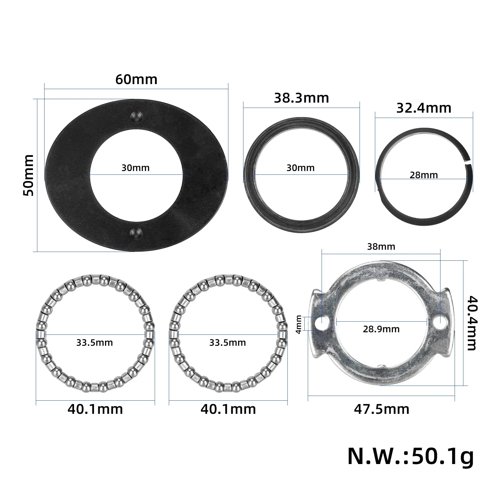 Set rulment de furcă față pentru trotinetă M365 și Pro