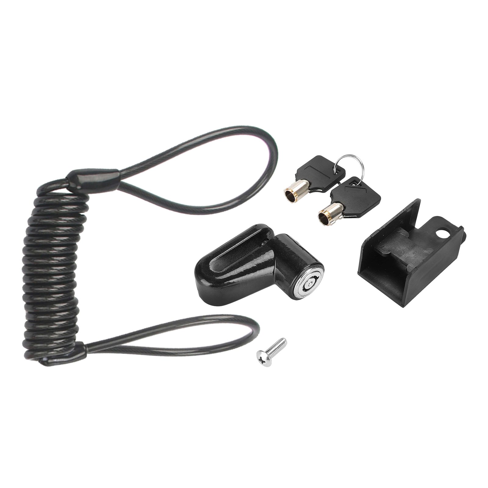Încuietoare pentru frână cu disc, neagră, cu cablu negru, pentru Xiaomi Mijia și M365