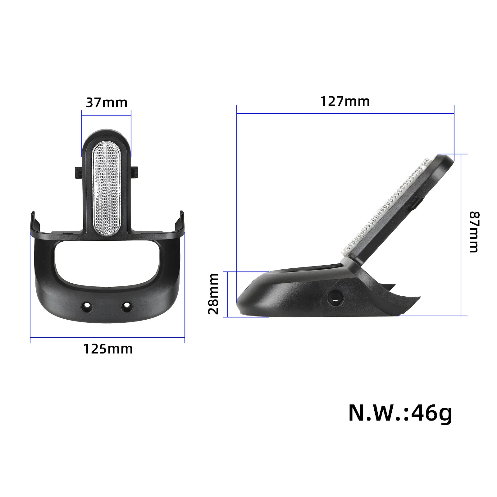 Husă inferioară de ghidon cu reflector frontal argintiu pentru Segway Ninebot, Segway Ninebot